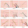 SUNNYCLUE DIY Flower Long Dangle Earring Making Kits DIY-SC0019-65-3