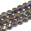 Electroplate Glass Beads Strands EGLA-Q098-AM-2