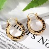 Brass Enamel Hoop Earrings EJEW-P301-05G-3