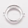 Brass Cubic Zirconia Links KK-P134-62P-2
