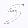 304 Stainless Steel Paperclip Chains X-NJEW-G340-09P-2