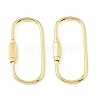 Oval Brass Screw Lock Carabiner Clasp Metal Carabiner Clip for Necklace DIY KK-CBA9CBD-05G-1