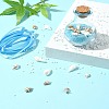 Ocean Beach Theme Glass & Shell Beads Wish Bottle DIY Making Kits DIY-FS0007-57-10