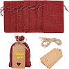  10Pcs Burlap Packing Pouches Drawstring Bags ABAG-NB0001-40A-1