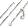 2mm Rack Plating Brass Rope Chain Adjustable Slider Necklaces for Women Men MAK-L044-06P-4