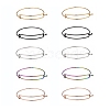 10Pcs 5 Color Adjustable Ion Plating(IP) 304 Stainless Steel Expandable Bangle Making BJEW-LS0001-01-1