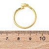 Brass Micro Pave Cubic Zirconia Cuff Rings for Women RJEW-K309-39B-G-5