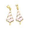 Brass Micro Pave Colorful Cubic Zirconia Pendants KK-G430-01G-03-3