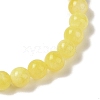 6mm Round Dyed Natural Jade Imitation Beeswax Braided Bead Bracelets for Women Men BJEW-C067-01A-05-3