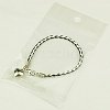 PU Leather Braided Charm Bracelets BJEW-JB00785-4