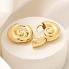 Rack Plating Spiral Shell Brass Hoop Earrings EJEW-H143-22G-2