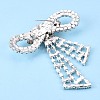 Crystal Rhinestone Bowknot Lapel Pin JEWB-T002-33S-3