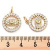 Brass Pave Cubic Zirconia Pendants KK-U009-10C-G-3