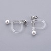 Plastic Clip-on Earring Findings X-STAS-P221-24P-2