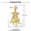 Brass Micro Pave Clear Cubic Zirconia Pendants CU-OY001-51G-2