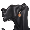 Valentine's Day Flower Natural & Dyed Malaysia Jade Dangle Stud Earrings EJEW-MZ00716-01-5