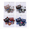 Double Cat Enamel Pin JEWB-N007-028-FF-6