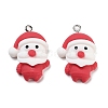 Christmas Theme Opaque Resin Pendants RESI-N039-107-2