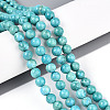 Dyed Synthetic Fossil Beads Strands G-T139-6mm-66F-2