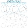 Unicraftale 100Pcs 5 Style 304 Stainless Steel Hoop Earrings STAS-UN0045-56-5