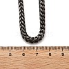 304 Stainless Steel Wheat Chain Necklaces for Women Men NJEW-A033-03B-AS-3