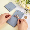 2Pcs Microfiber Cloth Jewelry Storage Bags with Brass Button ABAG-BBC0001-17A-02-3