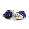 Medium Blue Glass Pendants KK-I639-01GLG-2