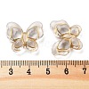 Metal Enlaced Transparent Acrylic Beads MACR-M045-01-3