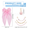 3Pcs 3 Styles Opaque Acrylic Chain & Glass Beaded & ABS Plastic Pearl Charm Purse Decorative Chains HJEW-HS00109-2