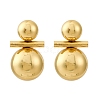 Brass Stud Earrings EJEW-R025-01G-4