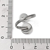 304 Stainless Steel Open Cuff Ring Findings STAS-E124-05E-P-4