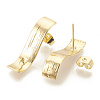 Brass Stud Earring Findings KK-S345-253-2