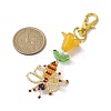 Bees Handmade Glass Seed Beads Pendants Decorations HJEW-MZ00069-4