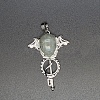 Natural Labradorite Teardrop Pendants PW-WG60016-21-1