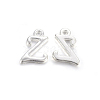 Silver Color Plated Alloy Letter Pendants PALLOY-J718-01S-Z-1