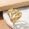 304 Stainless Steel Open Cuff Rings for Unisex RJEW-Q003-05G-1