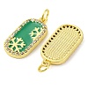 Christmas Series Brass Micro Pave Cubic Zirconia Pendants KK-S401-03G-C-3