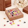 30Pcs 5 Colors Printed Natural Freshwater Shell Beads SHEL-TA0001-10-4