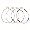 Natural Gemstone & Natural Pearl & Glass Seed Beaded Necklaces for Women NJEW-JN05094-1