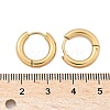 Ion Plating(IP) 304 Stainless Steel Huggie Hoop Earrings X-EJEW-F111-16mm-G-3