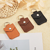 CHGCRAFT 3Pcs 3 Colors Access Card Holder Leather Keychain KEYC-CA0001-53-5