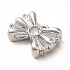 Brass Micro Pave Clear Cubic Zirconia Pendants ZIRC-P113-03P-2