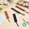 4Pcs 4 Colors PU Leather Bookmarks AJEW-LP0005-89-1