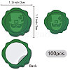CRASPIRE 100Pcs Saint Patrick's Day Adhesive Wax Seal Stickers DIY-CP0010-17D-2