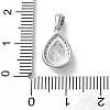 Brass Micro Pave Clear Cubic Zirconia Pendants KK-L227-001P-3