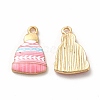 Winter Theme Printed Alloy Pendants PALLOY-H127-03G-05-1