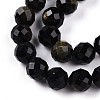 Natural Golden Sheen Obsidian Beads Strands G-S345-10mm-20-4