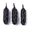 Natural & Synthetic Mixed Gemstone Big Wire Wrapped Pointed Pendants G-T133-R02-2