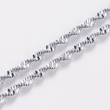 Stainless Steel Singapore Chain Necklaces NJEW-D117-01P