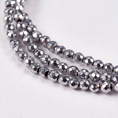 Electroplate Non-magnetic Synthetic Hematite Beads Strands G-J169B-2mm-02-1